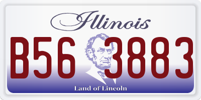 IL license plate B563883