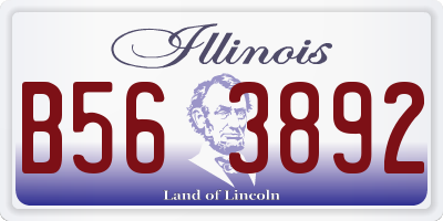 IL license plate B563892