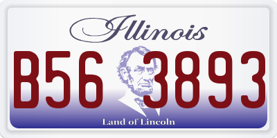 IL license plate B563893