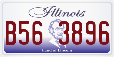 IL license plate B563896