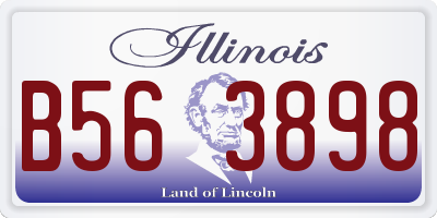 IL license plate B563898
