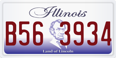 IL license plate B563934