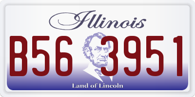 IL license plate B563951