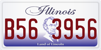 IL license plate B563956