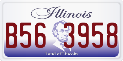 IL license plate B563958