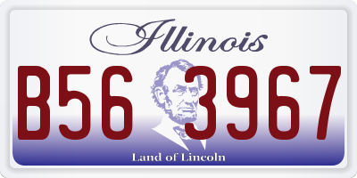 IL license plate B563967