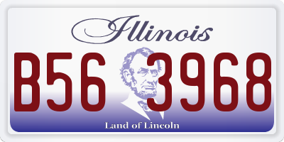 IL license plate B563968