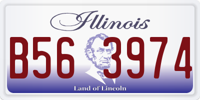 IL license plate B563974