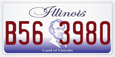 IL license plate B563980