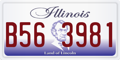 IL license plate B563981