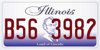 IL license plate B563982
