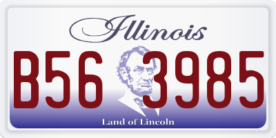 IL license plate B563985