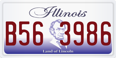 IL license plate B563986