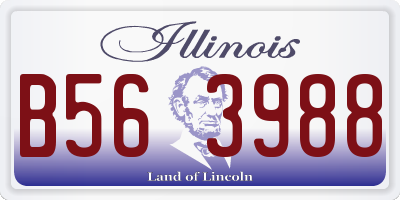 IL license plate B563988