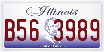 IL license plate B563989