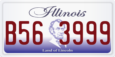 IL license plate B563999