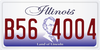 IL license plate B564004