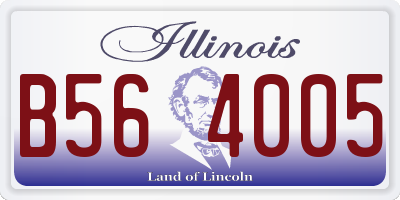 IL license plate B564005