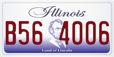 IL license plate B564006