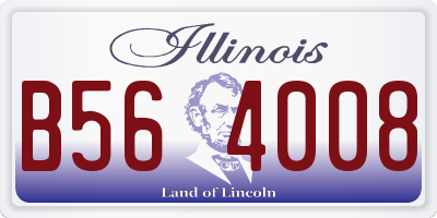 IL license plate B564008