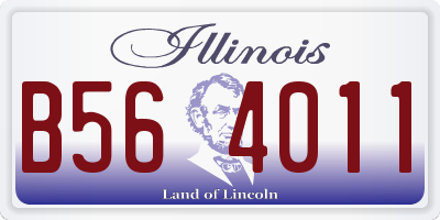IL license plate B564011