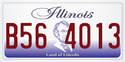 IL license plate B564013