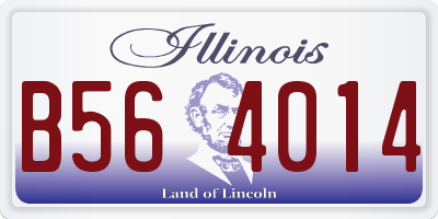 IL license plate B564014