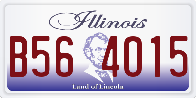 IL license plate B564015