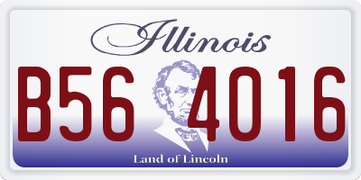 IL license plate B564016