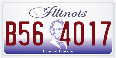 IL license plate B564017