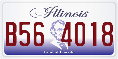 IL license plate B564018