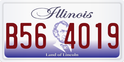 IL license plate B564019