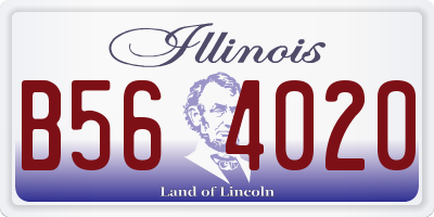 IL license plate B564020