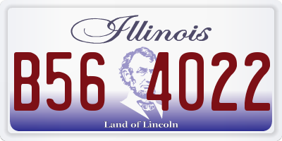 IL license plate B564022