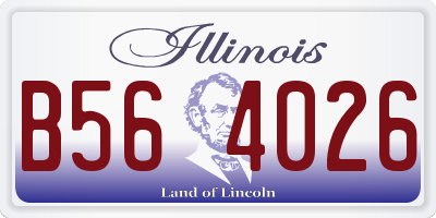 IL license plate B564026