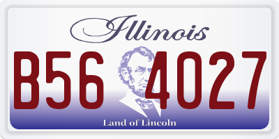 IL license plate B564027