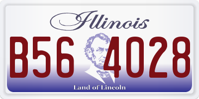 IL license plate B564028