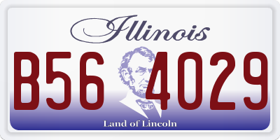 IL license plate B564029