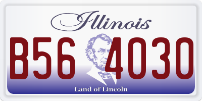 IL license plate B564030