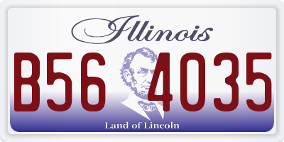 IL license plate B564035