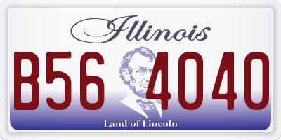 IL license plate B564040