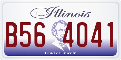 IL license plate B564041