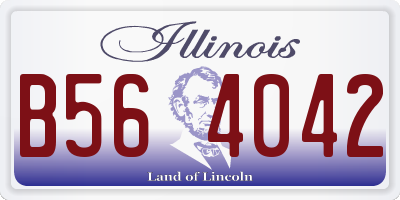 IL license plate B564042
