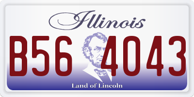 IL license plate B564043