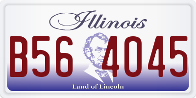 IL license plate B564045