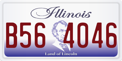 IL license plate B564046
