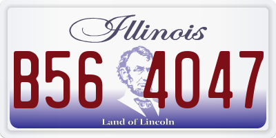 IL license plate B564047
