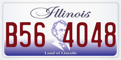 IL license plate B564048