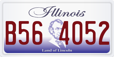IL license plate B564052