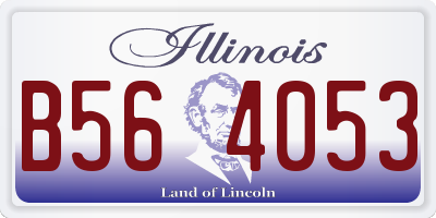 IL license plate B564053